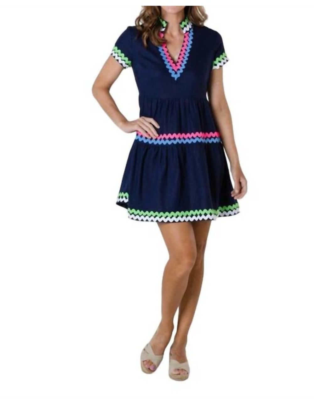 Sail to Sable Short Sleeve Fit & Flare Dress Navy Size XS